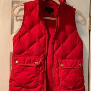 J.Crew red puffer vest